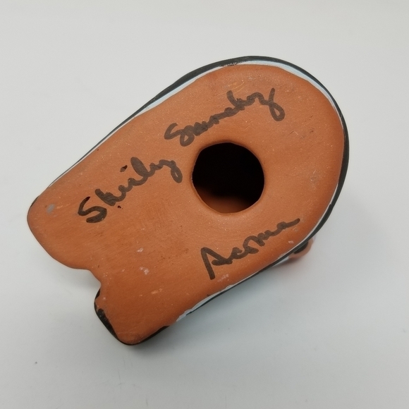 Acoma Storyteller Doll Three Children Native American Pottery Figurine Signed - Picture 8 of 16